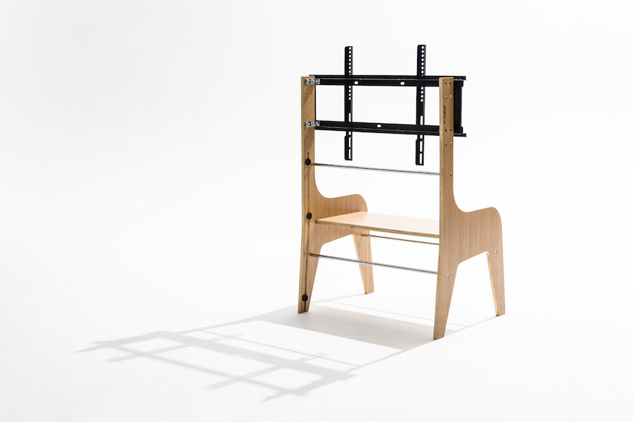 wooden-TV-stand-mount-modern-design-back